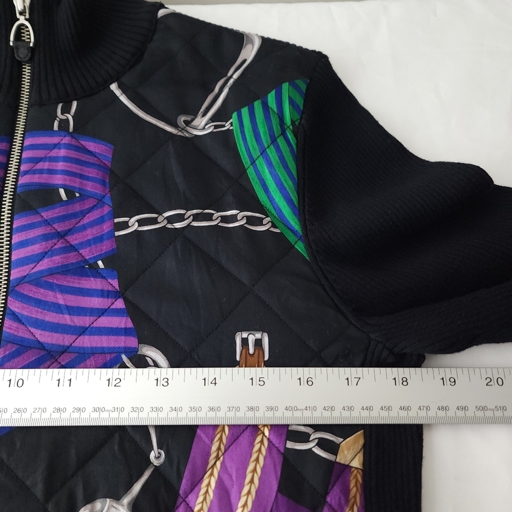 Vintage Lauren Ralph Lauren Abstract Design Full Zip Quilted Jacket - Picture 5 of 7